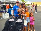 Volunteer with family enjoying the Big Greek Food Fest of Niles