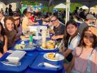 Friends enjoying the Big Greek Food Fest of Niles