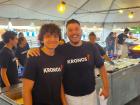 Hard working volunteers at the Big Greek Food Fest of Niles