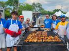 Hard working volunteers at the Big Greek Food Fest of Niles