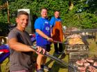Hard working volunteers at the Big Greek Food Fest of Niles