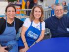 Church leader with staff at the Big Greek Food Fest of Niles