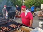 Hard working volunteer at the Big Greek Food Fest of Niles