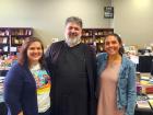 Church leader with staff at the Big Greek Food Fest of Niles