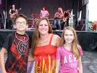 Family enjoying rock band INFINITY - Oak Lawn Greek Fest at St. Nicholas