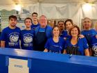 Hard working volunteers at St Demetrios Greek Fest in Elmhurst