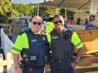 Police officers at the St Demetrios Greek Fest in Elmhurst