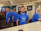 Hard working volunteers at the St Demetrios Greek Fest in Elmhurst