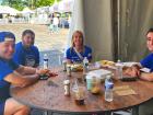 Taking a break at St Demetrios Greek Fest in Elmhurst