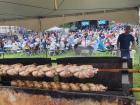 Food prep at St Demetrios Greek Fest in Elmhurst