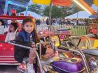 Enjoying the kid rides at the St. Demetrios Elmhurst Greek Fest