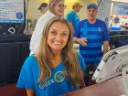 Hard working volunteer at St Nectarios Greek Fest in Palatine