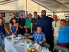 Church leader and staff at St. Nectarios Greek Fest in Palatine