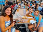 Family enjoying the St. Nectarios Greek Fest in Palatine