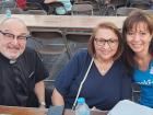 Church leader with family at the St. Nectarios Greek Fest in Palatine