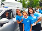 Drive-thru volunteers and guest at St Nectarios Greek Fest in Palatine