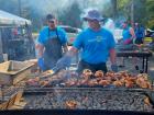 Hard working volunteers at St. Nectarios Greek Fest in Palatine