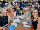 Friends enjoying the St. Nectarios Greek Fest in Palatine