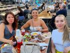 Friends enjoying the St. Nectarios Greek Fest in Palatine