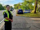 Police officer at St. Nectarios Greek Fest in Palatine