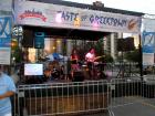 The band stage at Taste of Greektown in Chicago