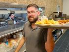 Friendly server at Tasty Waffle Restaurant in Romeoville