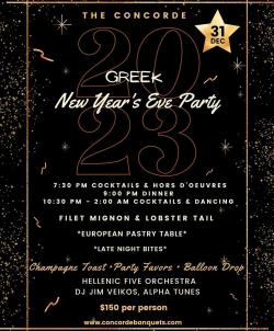 Greek New Year's Eve Party at Concorde Banquets - Kildeer