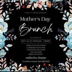 Mother's Day Champagne Brunch at Concorde Banquets in Kildeer