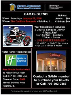 Greek American Motorcycle Association (GAMA) Glendi at Cotillion Banquets