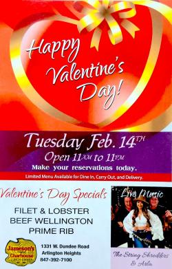 Valentine's Day at Jameson's Charhouse - Arlington Heights