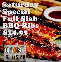 Saturday Special BBQ Ribs at Union Ale House in Prospect Heights