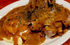 The famous Hot Beef Plate at Annie's Pancake House in Mount Prospect