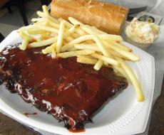 The famous BBQ Ribs at Billy Boy's Restaurant in Chicago Ridge