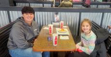 Family enjoying lunch at Billy Boy's Restaurant in Chicago Ridge