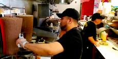 Hard working kitchen crew at Brandy's Gyros in Schaumburg