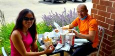 Couple enjoying lunch at Brandy's Gyros in Schaumburg