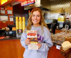 Loyal customer at Brandy's Gyros in Chicago
