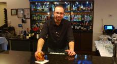 Friendly bar server at Brousko Authentic Greek Cuisine in Schaumburg
