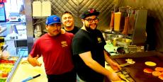 Hard working kitchen crew at Burger Baron Restaurant in Arlington Heights