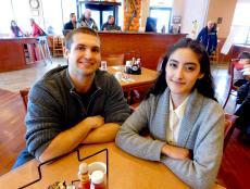 Couple enjoying lunch at Butterfield's Pancake House & Restaurant in Northbrook