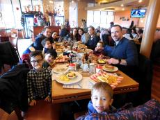 Families enjoying holiday dining at Butterfield's Pancake House & Restaurant in Northbrook