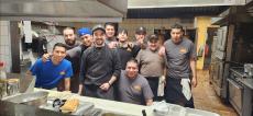 Hard working crew at Charcoal Flame Grill in Morton Grove