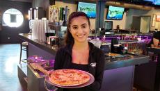 Friendly server at Chaser's Sports Bar & Grill in Schiller Park