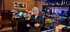 Friendly bar server at Chicago Prime Italian in Schaumburg