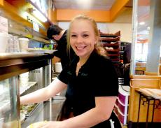 Friendly server at Christy's Restaurant & Pancake House in Wood Dale