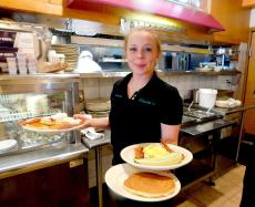 Friendly server at Christy's Restaurant & Pancake House in Wood Dale