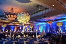 Beautifully decorated ballroom at Concorde Banquets in Kildeer