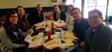 Happy customers enjoying lunch at Craving Gyros in Lake Zurich