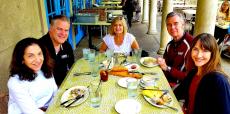 Friends enjoying lunch at Demetri's Greek Restaurant in Deerfield