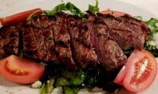 New York Strip Steak Salad at Demetri's Greek Restaurant in Deerfield